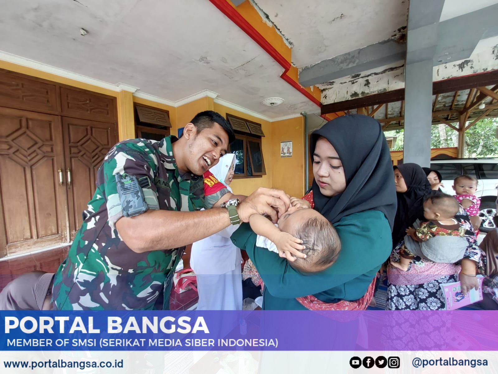 Babinsa Tegalampel Bantu Posyandu Cegah Stunting Dan Penyakit Menular