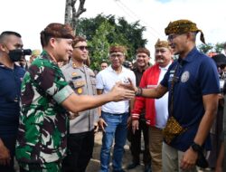 Dandim 0822 Dan Forkopimda Bondowoso Menyambut Menteri Parekraf RI, di Desa Wisata Tirta Agung