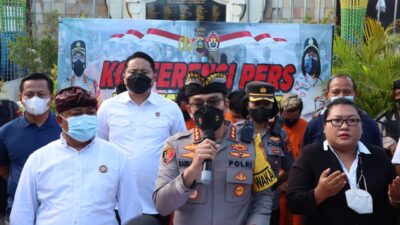 Polresta Denpasar Amankan Lima Pelaku Jambret Yang Menyasar Wisatawan Asing