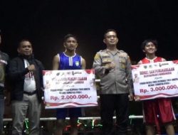 Kapolres Bondowoso AKBP Wimboko,S.I.K Memberikan Apresiasi Kepada Dua Atlet Bondowoso