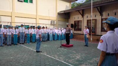 Satlantas Polres Bondowoso Sosialisasi Keselamatan Berlalu Lintas di SMKN 2 Bondowoso