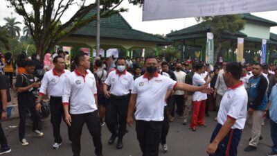 Kapolres Bondowoso Bersama Jajarannya Mengikuti Giat Jaka Sopan