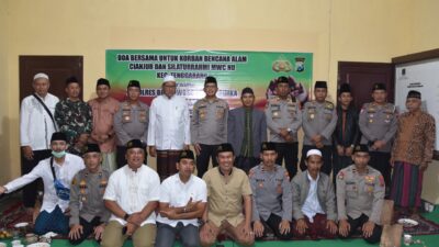 Kapolres Bondowoso Hadiri Doa Bersama Untuk Korban Gempa Cianjur dan Silahturahmi MWC NU Tenggarang
