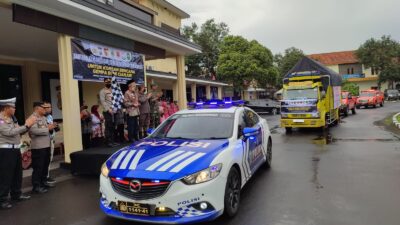 Pasiops Kodim 0822 Turut Serta Melepas Keberangkatan Bantuan Sembako Gempa Cianjur