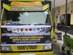 Ribuan Paket Sembako Didistribukan ke Warga Korban Gempa Kebupaten Cianjur, Oleh Polres Bondowoso
