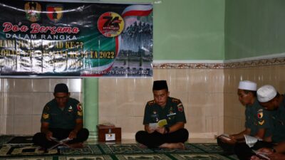 Mengenang Hari Juang Kartika yang Ke-77 Tahun, Kodim 0822 Bondowoso Gelar Do’a Bersama