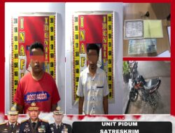 Sat Rekrim Berhasil Mengamankan 2 Pelaku, Diduga Melakukan Pencurian Sepeda Motor