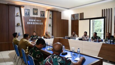 Dandim 0822 Bondowoso Bersama Instansi Terkait Gelar Rakor Kesiapsiagaan Penanggulangan Bencana Alam