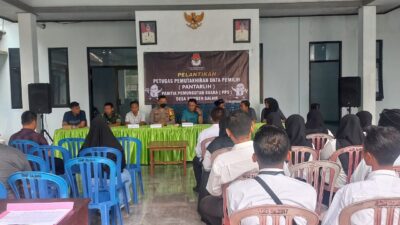 Babinsa Hadiri Pelantikan Petugas Pemutahkiran Data Pemilu