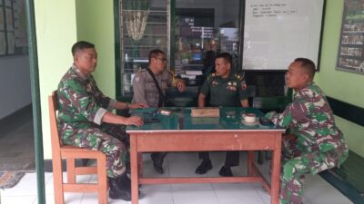 Keakraban Babinsa dan Bhabinkamtibmas Tapen Untuk Menjalin Silaturahmi