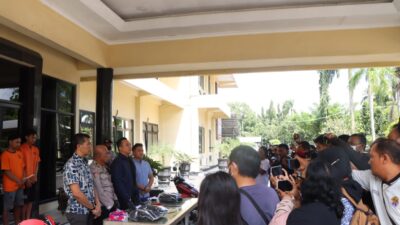 Polres Nganjuk Ungkap Kasus Penganiayaan Dengan Sajam, 5 Tersangka Berhasil Diamankan