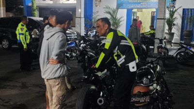 Mengantisipasi Maraknya Balap Liar dan Knalpot Brong Satlantas Polres Bondowoso Laksanakan Giat Operasi
