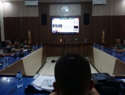 Video Conference Serentak, Dandim 0822 Bondowoso Mengikuti Pengarahan Panglima TNI