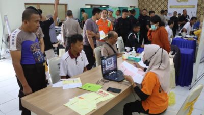 Personel Polres Bondowoso Mengikuti Rikkes Berkala TA. 2023