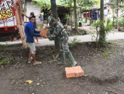 Langsir Batu Bata Estafet Satgas TMMD Reg 116 Bondowoso