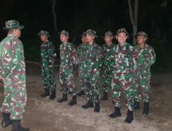 Apel Malam Penting Dilaksanakan Bagi Anggota Satgas TMMD 116 Bondowoso
