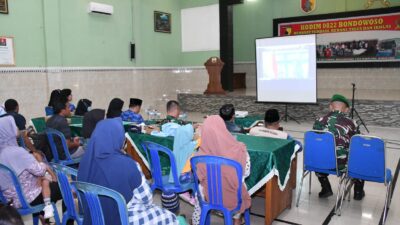 Secara Virtual, Dandim 0822 Bondowoso Lounching Anak Asuh Stunting
