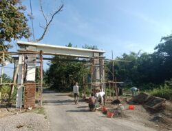 Penyelesaian Gapura TMMD 116 Bondowoso Terus Di Lakukan