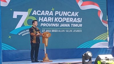 Wakil Gubernur Jatim Hadiri Puncak Peringatan Hari Koperasi ke-76 di Jember