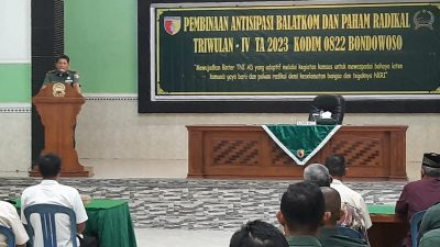 Kodim 0822 Bondowoso Gelar Antisipasi Balatkom dan Paham Radikal