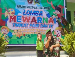 Ratusan Anak PAUD Dan TK Ikuti Lomba Mewarnai Dalam Rangka HUT TNI ke 78