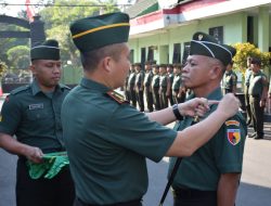 Dandim 0822 Bondowoso Pimpin Upacara Kenaikan Pangkat Satu Tingkat