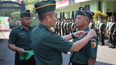 Dandim 0822 Bondowoso Pimpin Upacara Kenaikan Pangkat Satu Tingkat