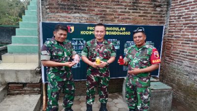 Usai Kunker Danrem 083/Bdj, Dandim 0822 Bondowoso Kunjungi Rumah Babinsa Kreatif Serma Garsadi