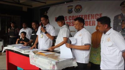 Press Confrence, Polres Jember Ungkap Kredit Fiktif KKP-E Merugikan Negara Rp. 10 M