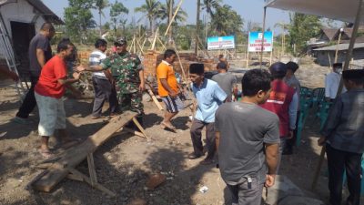 Peletakan Batu Pertama oleh Danramil 0822/03 Tegalampel, Pembangunan Masjid Ar Raudhah