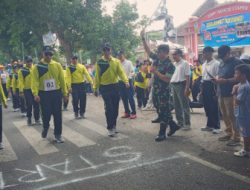 Demi Terciptanya Kamtibmas, Danramil 0822/11 Tapen dan Anggota Laksanakan Pam Siaga Lomba Gerak Jalan