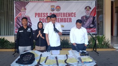 Polres Jember Amankan Senjata Tajam Dari Hasil Patroli Terkait Viralnya Isu Klitih