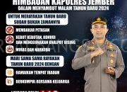 Himbauan Kapolres Jember AKBP Moh Nurhidayat dalam menyambut malam tahun Baru 2024