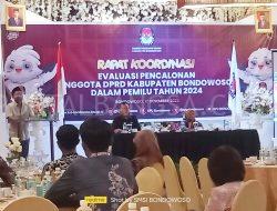 KPU Bondowoso Gelar Rakor Evaluasi Pencalonan Anggota DPRD Kabupaten Bondowoso dalam Pemilu 2024