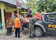 Polres Magetan bersama TNI Salurkan Bantuan dan Dirikan Dapur Umum di Dua Desa Rawan Banjir