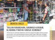 Babinsa Koramil 0822/15 Klabang Pantau Kelangkaan Sembako di Wilayah Binaan