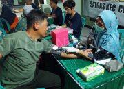 Koramil 0822/16 Cerme Bersama PMI Bondowoso Gelar Donor Darah