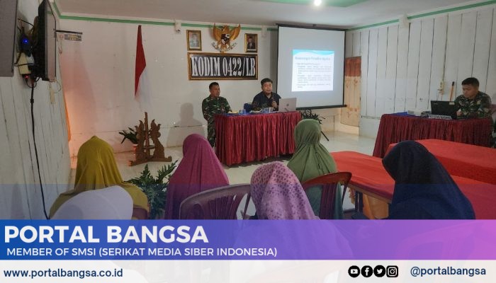 Kodim 0422/LB Berikan Penyuluhan Pernikahan dan Perceraian di Giat TMMD ke 120