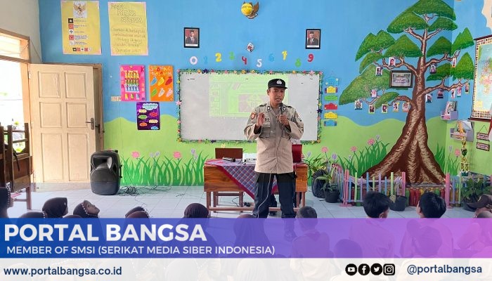 Sambut Tahun Ajaran Baru, Kanit Binmas Beri Penyuluhan Pencegahan Bulying dan Kenakalan Remaja