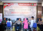 Sambut HUT Bhayangkara Ke-78 Polres Lumajang Gelar Donor Darah
