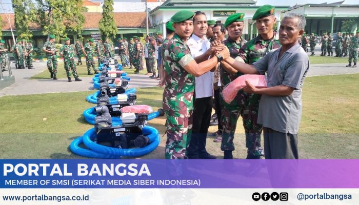 Dandim 0812/Lamongan Serahkan Bantuan Pompa Air untuk Tingkatkan Ketahananan Pangan Nasional