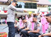 Kapolres Lumajang Pimpin Upacara Korps Raport Kenaikan Pangkat Anggota Polri