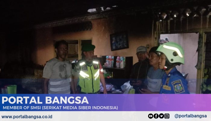 Respon Cepat Babinsa Kodim 0822 /11 Tapen Bantu Padamkan Api