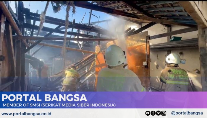 Ditinggal Beli Barang, Gudang Material di Grujugan Kidul Terbakar Akibat Konsleting Listrik