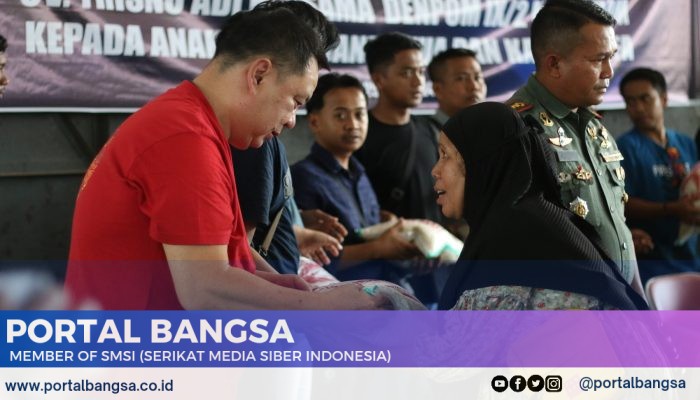 CV. Trisno Adi Berbagi Ratusan Sembako, Dandenpom NTB Beri Apresiasi