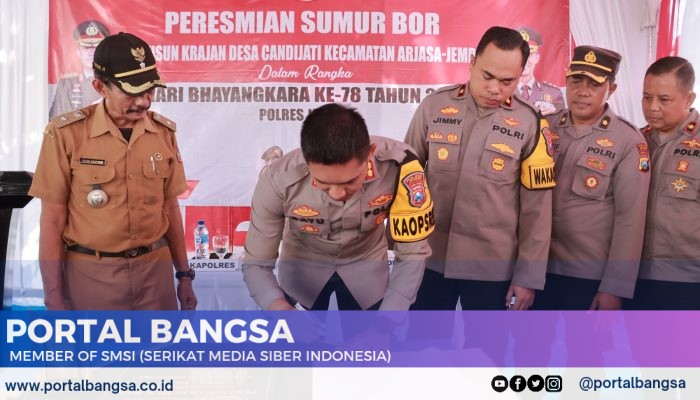 Resmikan Sumur Bor Bhayangkara, Begini Kata Kapolres Jember