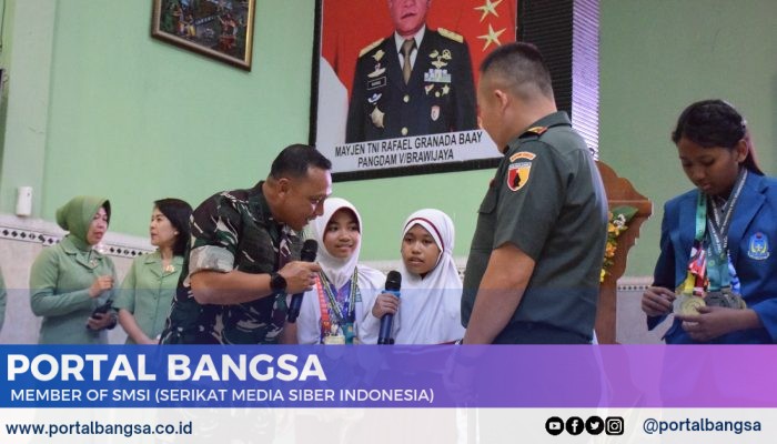 Danrem 083/Bdj Beri Apresiasi Untuk Anak Anak Anggota Kodim 0822 Bondowoso yang Berprestasi