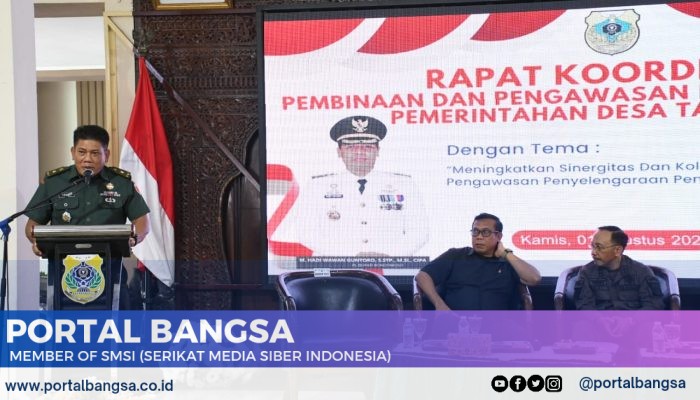 Sebagai Narasumber, Kasdim 0822 Bondowoso Hadiri Rakor Binwasgar Pemdes Tahun 2024