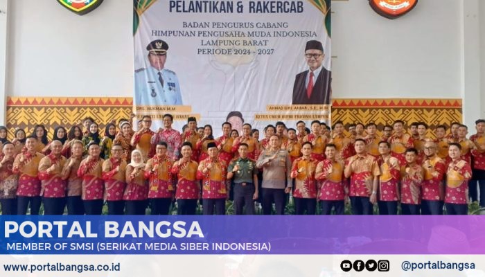 Dandim 0422 Lampung Barat Hadiri Pelantikan Rekercab HIPMI