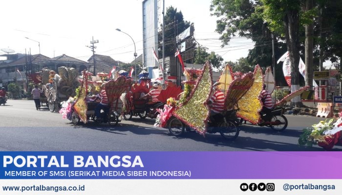 Andong dan Becak Hias Ramaikan Kirab Harjabo